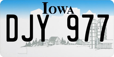 IA license plate DJY977
