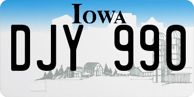 IA license plate DJY990