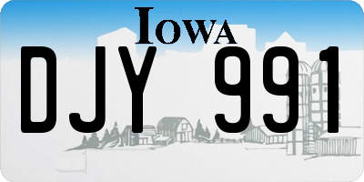 IA license plate DJY991