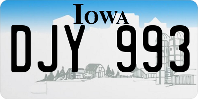 IA license plate DJY993