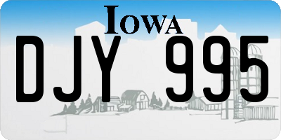 IA license plate DJY995