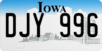 IA license plate DJY996