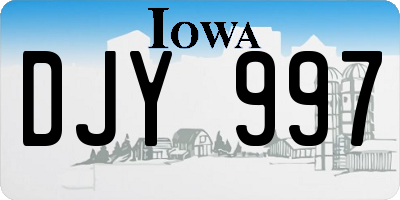 IA license plate DJY997