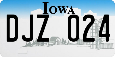 IA license plate DJZ024