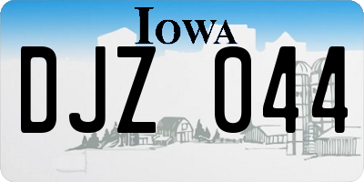 IA license plate DJZ044