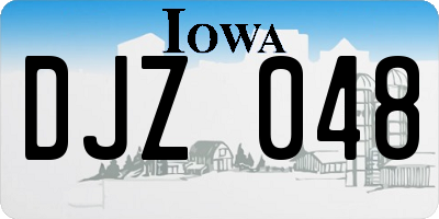 IA license plate DJZ048