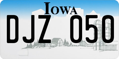 IA license plate DJZ050