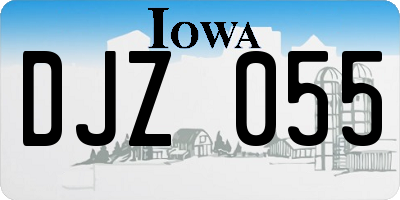 IA license plate DJZ055