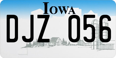 IA license plate DJZ056