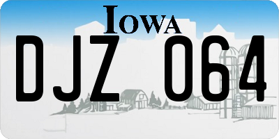 IA license plate DJZ064