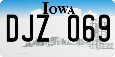 IA license plate DJZ069