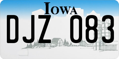 IA license plate DJZ083