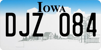 IA license plate DJZ084