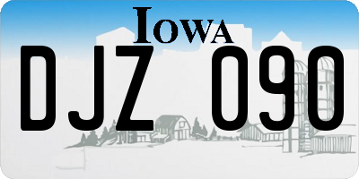 IA license plate DJZ090