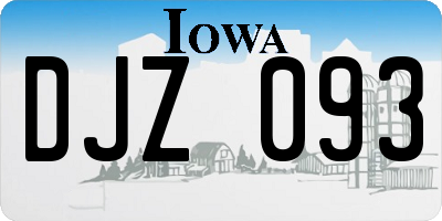 IA license plate DJZ093