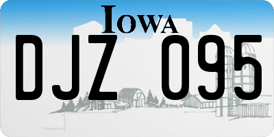 IA license plate DJZ095