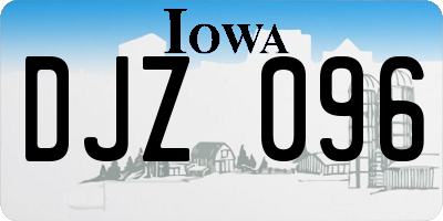 IA license plate DJZ096
