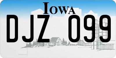 IA license plate DJZ099