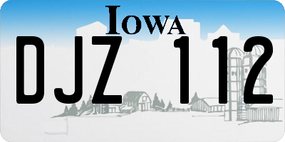 IA license plate DJZ112