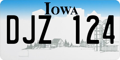 IA license plate DJZ124
