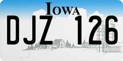 IA license plate DJZ126