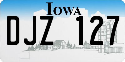 IA license plate DJZ127