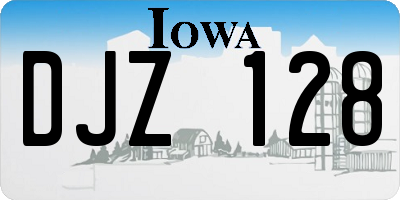 IA license plate DJZ128