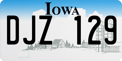 IA license plate DJZ129