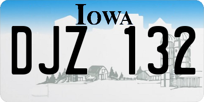 IA license plate DJZ132