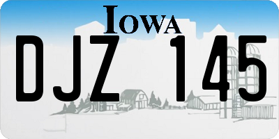 IA license plate DJZ145