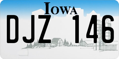 IA license plate DJZ146