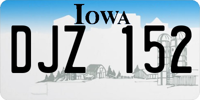 IA license plate DJZ152