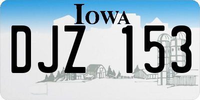 IA license plate DJZ153