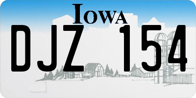IA license plate DJZ154