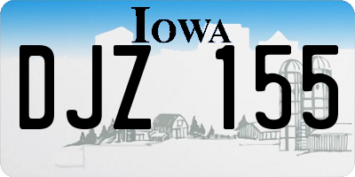 IA license plate DJZ155