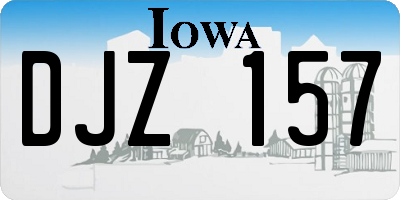 IA license plate DJZ157