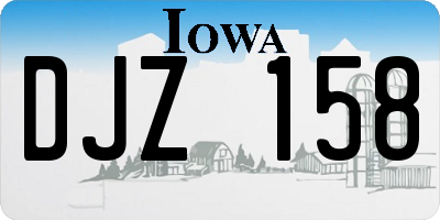 IA license plate DJZ158