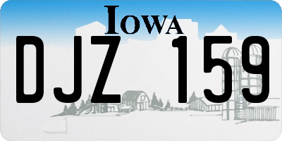 IA license plate DJZ159