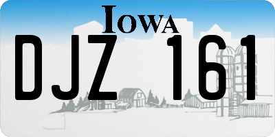 IA license plate DJZ161