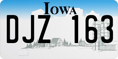 IA license plate DJZ163