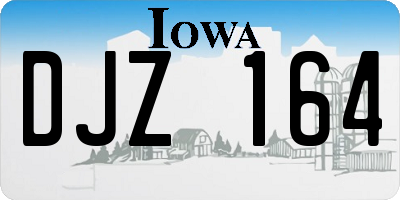 IA license plate DJZ164