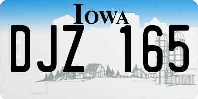 IA license plate DJZ165