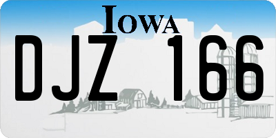 IA license plate DJZ166