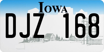 IA license plate DJZ168