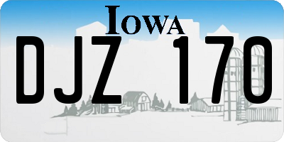 IA license plate DJZ170