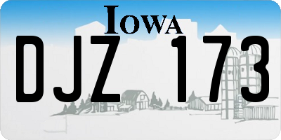 IA license plate DJZ173