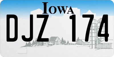 IA license plate DJZ174
