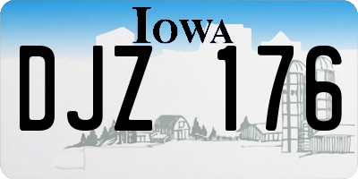 IA license plate DJZ176