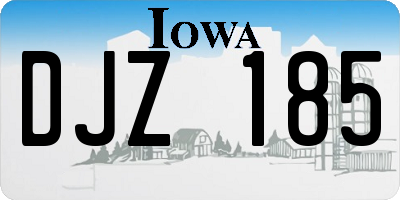 IA license plate DJZ185
