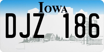 IA license plate DJZ186